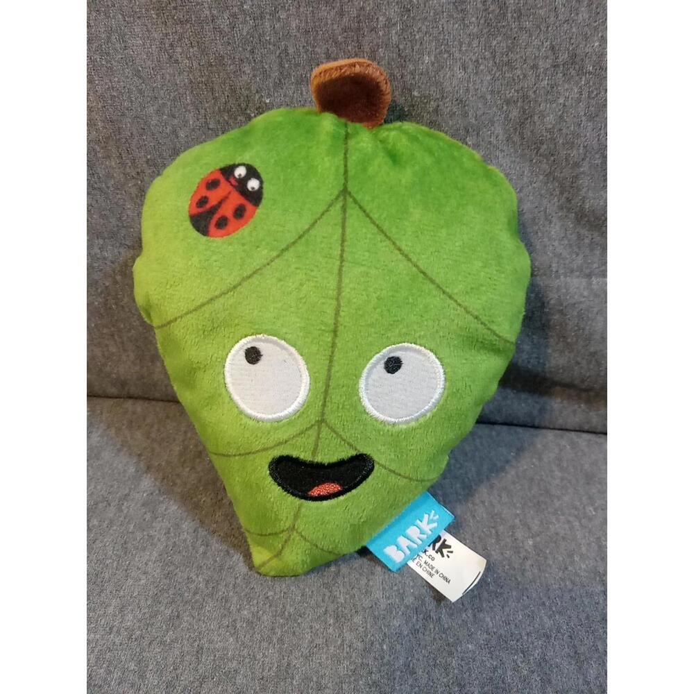Barkbox Dog Toy Squeaky Crinkle Plush Red Brown Green Leaf Lady Bug S/M Dogs